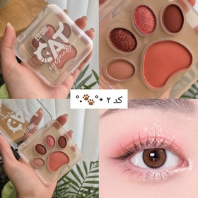 تصویر پالت سایه چشم پنجه گربه شاین و مات 