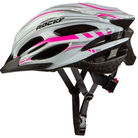 تصویر کلاه دوچرخه سواری راکی مدل اچ بی 31 سفید صورتی Rocky Bicycle Helmet HB31 M 58-61cm Pink White 