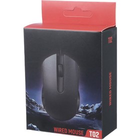 تصویر ماوس با سیم مدل T02 WIRED MOUSE T02