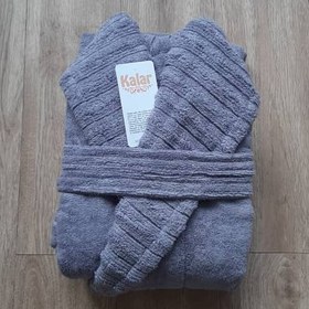 تصویر حوله تن پوش کلاه دار اقتصادی مدل پیرامید رنگ فیلی سایز L(125) 