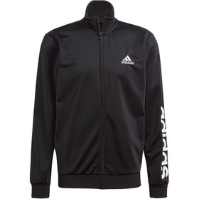 تصویر ست گرمکن مشکی مردانه لباس ورزشی یونیسکس برش راحت مناسب برای استفاده روزانه و ورزش adidas 