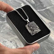 تصویر پلاک و زنجیر استیل کوروش کبیر 