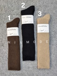 تصویر جوراب لاما زیر زانو پشمی کبریتی وارداتی COCO&HANA 