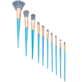 تصویر ست براش میکاپ و گریم رویلا (Ruilla) پک 10 عددی (رز گلد و پرتراکم) 