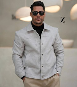 تصویر کت فوتر کلاسیک مردانه با طراحی مینیمال Men's Classic Fleece Coat with Minimalist Design