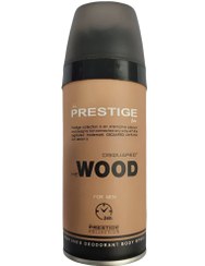 تصویر اسپری خوشبوکننده بدن پرستیژ مدل وود قهوه ای حجم 150 میل WOOD
