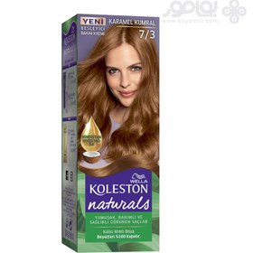 تصویر کیت رنگ موی ولا مدل کلستون نچرالز شماره 7.3 رنگ بلوند کاراملی WELLA KOLESTON NATURALS 7.3 KARAMEL KUMRAL