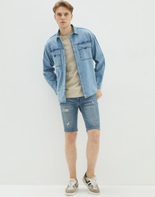 تصویر شورت جین مردانه اسکینی(جذب) السی وایکیکی جینز S2H875Z8H45 | LCW Jeans 