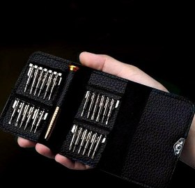 تصویر ست پیچ گوشتی ۲۵ تکه با کیف چرمی 