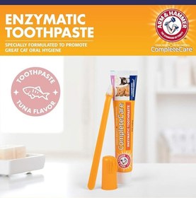 تصویر ست کامل مراقبت دندان‌های گربه و گربه‌سانان 67.5 گرم برند arm & hammer Complete Care Cat & Kitten Dental Kit 67.5 G