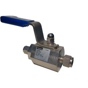 تصویر بال ولو پارکر 3/8 اینچ تیوپ خور 6000psi مدل HPBYB6A SS Ball Valve PARKER HPBYB6FF, 3/8" Tube Fitting 6000Psi
