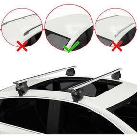 تصویر نظم دهنده صندوق عقب سازگار با KIA PICANTO 3 JA 2017 و بعد از آن ACE 4 INTERMEDIATE POST ROOF BAR GRAY 2 PIECES Genel Markalar 