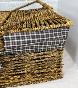 تصویر سبد پیک نیک حصیری 