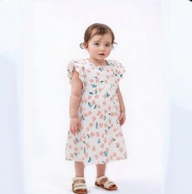 تصویر پیراهن دخترانه پیراهن گلدار دخترانه خردسال ، چینی