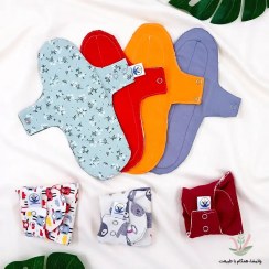 تصویر پد نوار بهداشتی پارچه ای نخی سایز سه ( قاعدگی روزانه) 