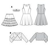 تصویر الگوی خیاطی لباس مجلسی زنانه بوردا استایل کد 7308 سایز 32 تا 44 متد مولر 