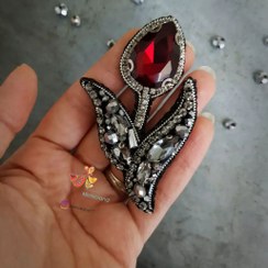 تصویر گلسینه جواهردوزی گل لاله 