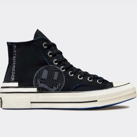 تصویر کتانی کانورس ساقدار مدل trippy heel رنگ مشکی با رویه دولایه - ۴ Converse 1970 high top trippy heel