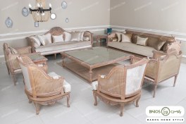 تصویر مبل کلاسیک کاجی مصری پرنس 