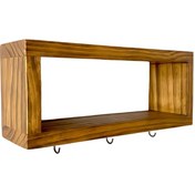 تصویر شلف دیواری مدل آویز چوبی w30 - سفید 