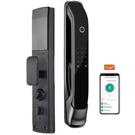 تصویر دستگیره هوشمند CQ01 تویا tuya فول اتومات wifi برند smart lock Smartlock cq01 automatic fingerprint tuya Smart life wifi