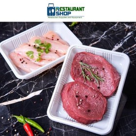 تصویر ظرف یکبار مصرف دیس بلند شفاف و رنگی R-58 