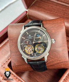 تصویر ساعت مچی مردانه پتک فیلیپ چرمی دو توربیلون اتوماتیک Patek Philippe 0145 