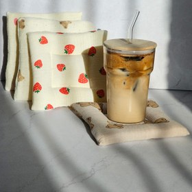 تصویر بالشتک ماگ زیر لیوانی طرحدار - تدی ریز 