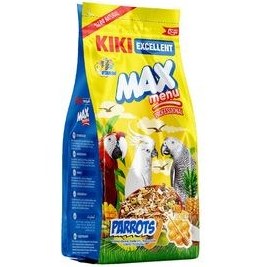 تصویر غذای کاسکو و طوطی سانان کیکی وزن 1 کیلوگرم - تاریخ مصرف 9/2026 Kiki Bird Max Menu Parrots 1kg