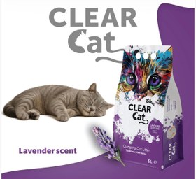 تصویر خاک 5lit -clear cat -lavander 