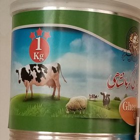 تصویر روغن حیوانی مخلوط کرمانشاهی حاج علی اشرف شکر ریز طبیعی با عطر طعم‌ فوق العاده در بسته های نیم و یک کیلو گرمی 