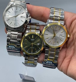 تصویر کاسیو مردانه casio بدنه استیل کیفیت عالی رنگ ثابت موتور ژاپن تاریخ دار 