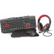 تصویر باندل گیمینگ هدست و کیبورد و ماوس و ماوس پد تراست مدل Ziva Trust Ziva Keyboard-Mouse-Headset And Mouse Pad 4 IN 1 Gaming Bundle