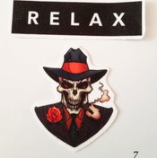 تصویر پچ حرارتی (برچسب، آرم، استیکر) لباس و پارچه مخمل چسب دار پک دوتایی کد۱ 