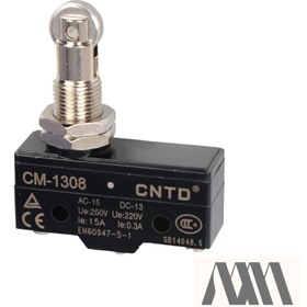 تصویر میکرو سوئیچ فشاری قرقره دار CNTD مدل CM-1308 CNTD Limit switch CM-1308