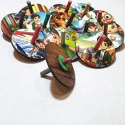 تصویر اسباب بازی ف مثل فرفره فرفره چوبی ،فرفره پسرانه جایزه مدارس جایزه پسرانه فرفره یلدا یلدایی هدیه 