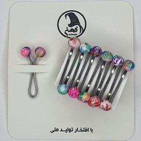 تصویر گیره استیل دوطرفه کهن-بسته 12 عددی-طرح 36 