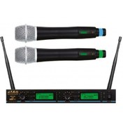 تصویر میکروفون بی سیم UHF دوکانال برند JTR مدل UJM-882 