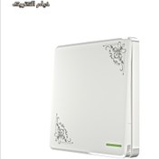 تصویر کلید و پریز خیام الکتریک مدل خیام مشکی و بژ 