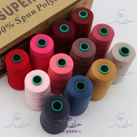 تصویر دوک نخ خیاطی رنگی پک ۱۲ رنگ کد ۲ 