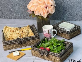 تصویر ظرف نان و سبزی 