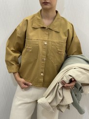 تصویر کت کتان کوتاه زنانه 