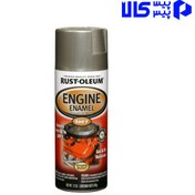 تصویر اسپری رنگ نسوز نقره ای مخصوص موتور ماشین مدل Engine enamel برند رست اولئوم Rust-Oleum حجم 340 گرم 