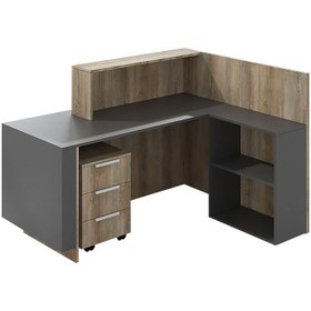 تصویر میز کانتر اسمردیس مدل C107 - MDF+ نارنجی مدل 50515 