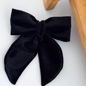 تصویر پاپیون مینی مخمل مشکی پاپیون مخمل پاپیون مشکی 