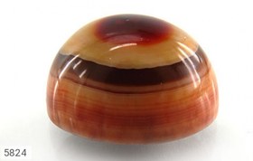 تصویر نگین عقیق باباقوری هندی خوش رنگ کد 5824 