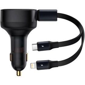 تصویر شارژر فندکی باسئوس مدل CGTX000001 Baseus CGTX000001 Car Charger