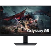 تصویر مانیتور 27 اینچ گیمینگ سامسونگ مدل Samsung Odyssey G5 G50D Samsung Odyssey G5 G50D 27 Inch IPS QHD Flat Gaming Monitor