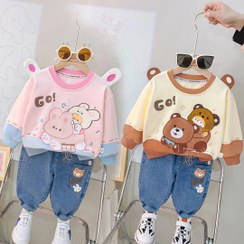 تصویر ست بلوز شلوار اورجینال بیرون پوش طرح !GO کد 497 - خر GO! Rabbit & Bear set