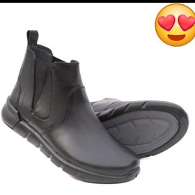 تصویر نیم بوت چرم مردانه - 43 